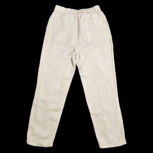 ZARA Ivory Cropped Tapered Pants | High Waist Loose Fit | XS